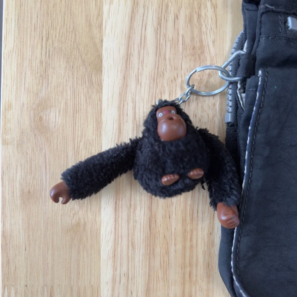 Kipling‎ Women Eldorado Crossbody Bag Small Black Monkey Keychain Messenger